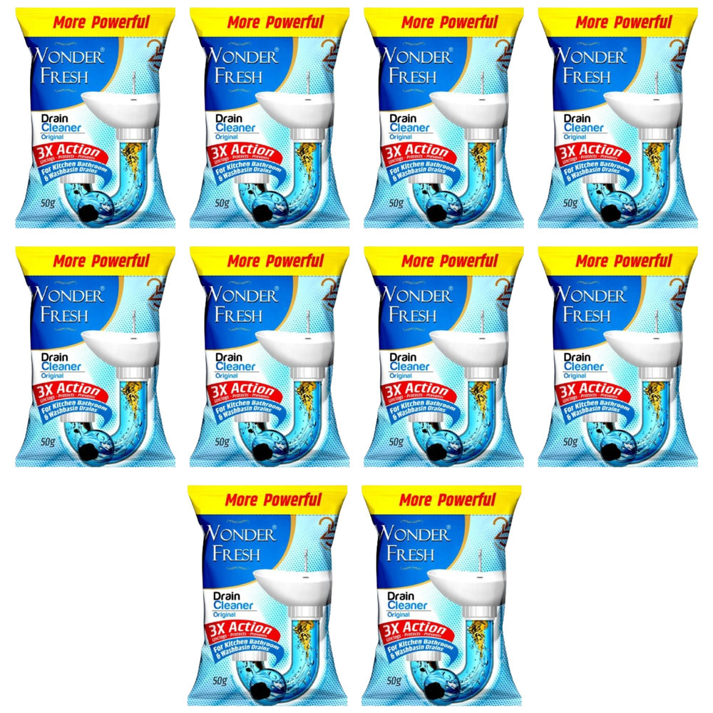 Wonder Fresh Drain Cleaner 50g | Sink Pipe Blockage Remover Powder