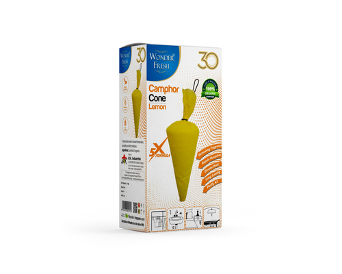 CAMPHOR CONE-LEMON-60GM-6PCS