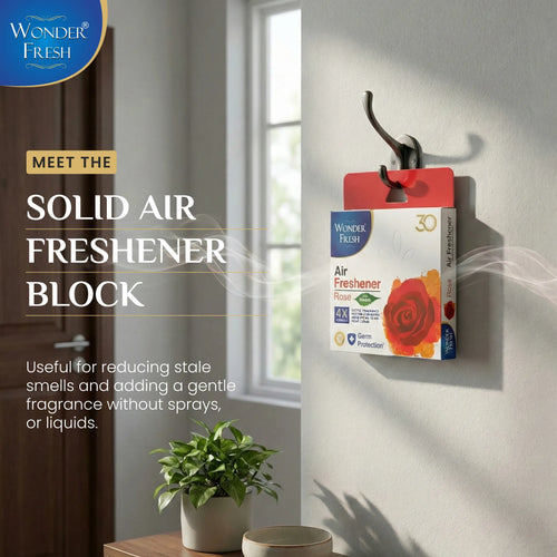 Wonder Fresh Air Freshener Block - Rose | Bathroom Freshener