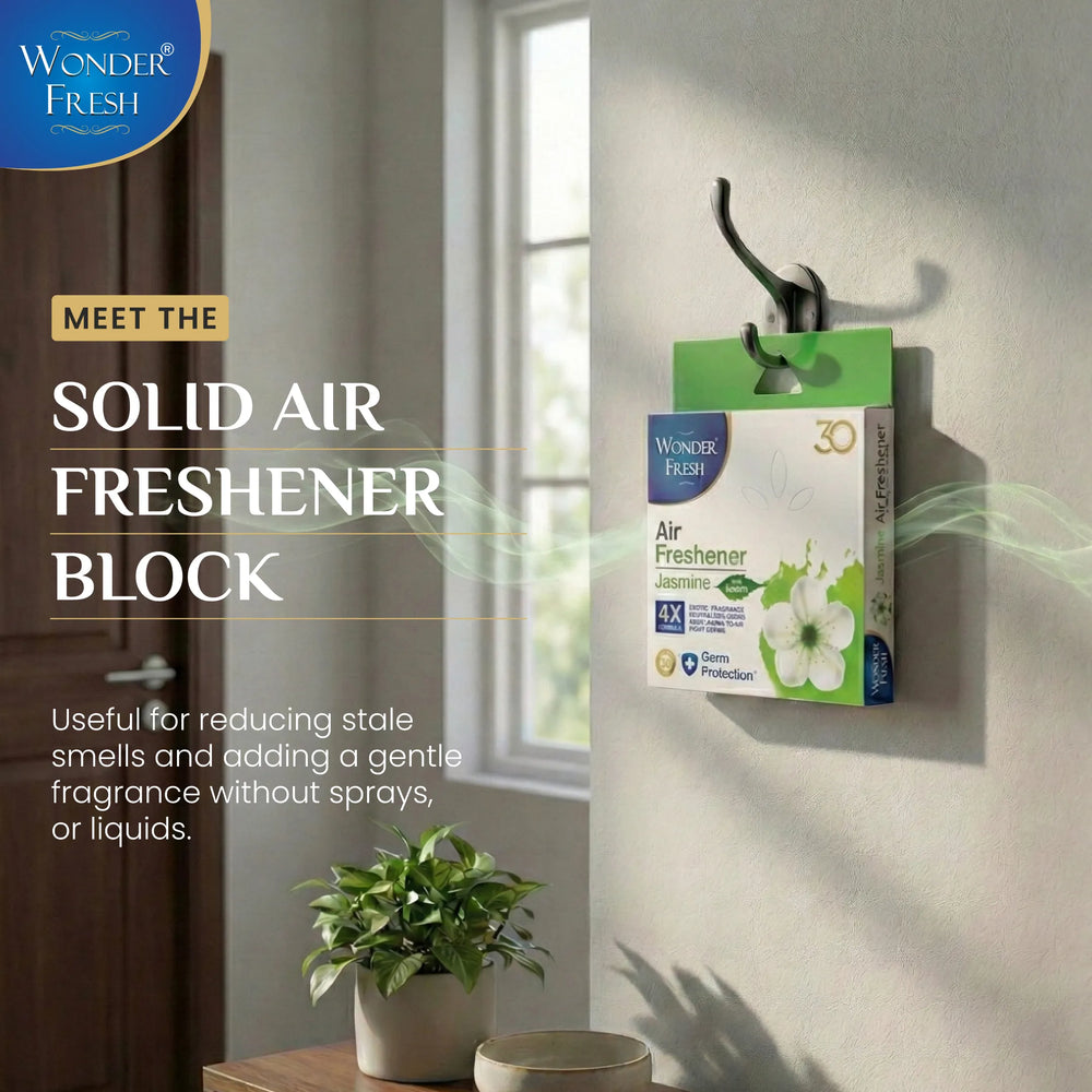 Wonder Fresh Air Freshener Block - Jasmine | Bathroom Freshener