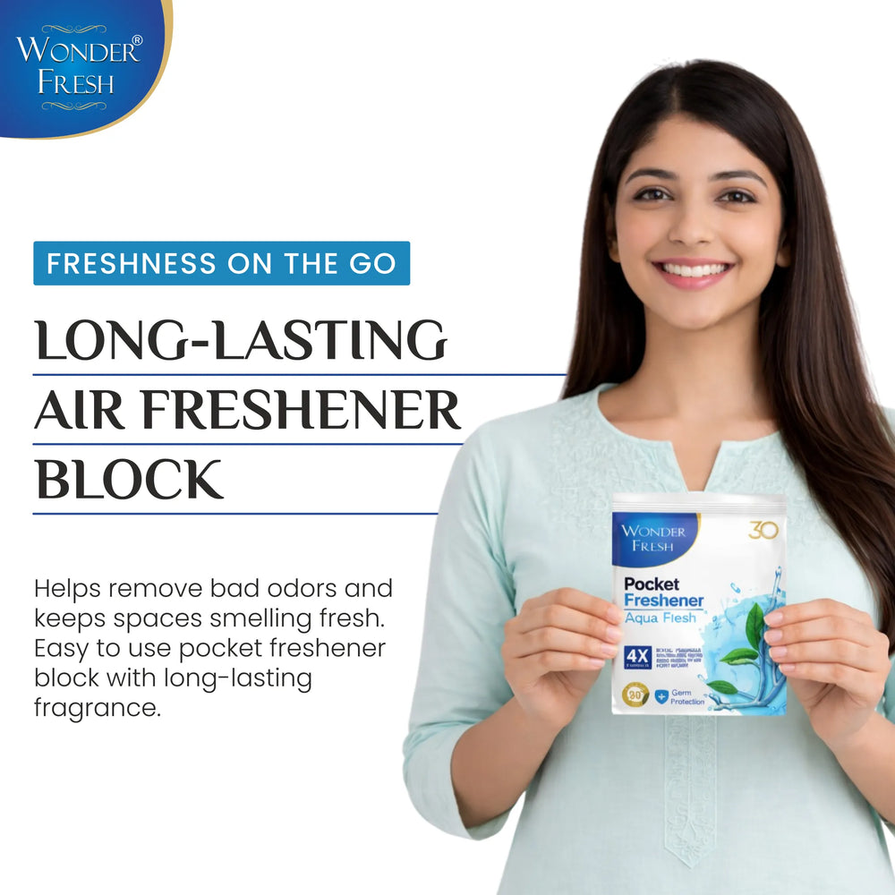 Wonder Fresh Pocket Freshener - Aqua Fresh | Car Air Freshener