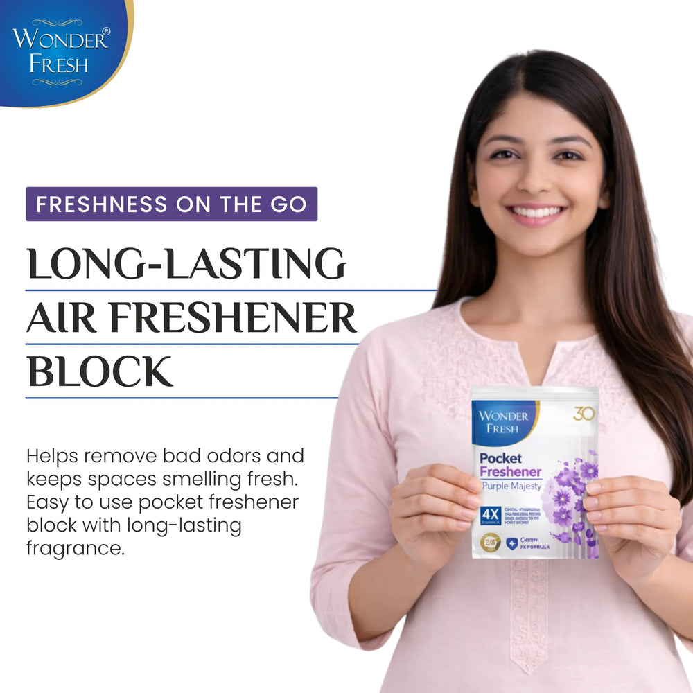 Wonder Fresh Pocket Freshener - Purple Majesty | Car Air Freshener