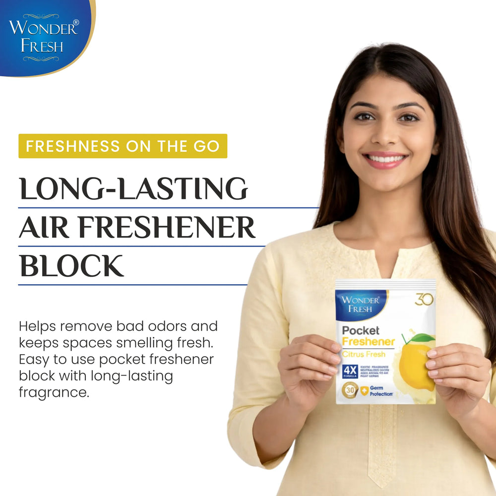 Wonder Fresh Pocket Freshener - Citrus Fresh | Car Air Freshener
