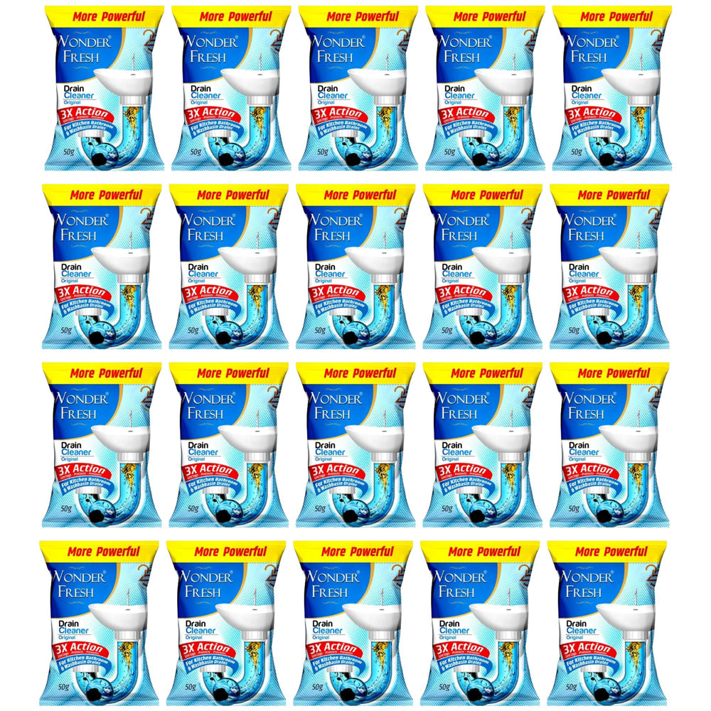 Wonder Fresh Drain Cleaner 50g | Sink Pipe Blockage Remover Powder