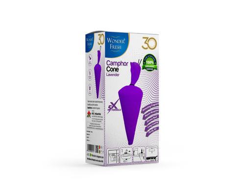 CAMPHOR CONE-LAVENDER-60GM-6PCS
