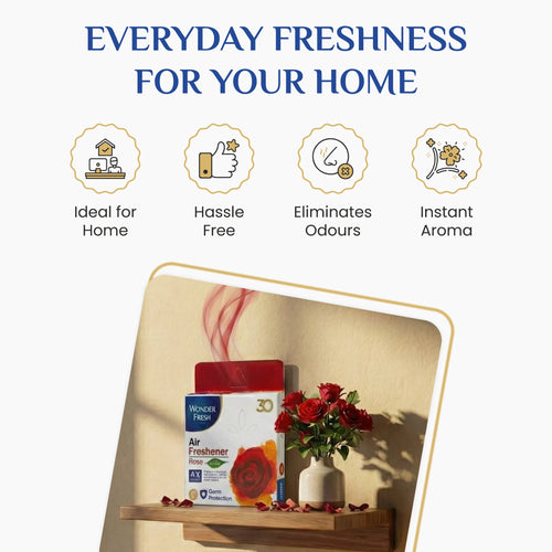 Wonder Fresh Air Freshener Block - Rose | Bathroom Freshener