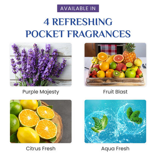 Wonder Fresh Pocket Freshener - Purple Majesty | Car Air Freshener
