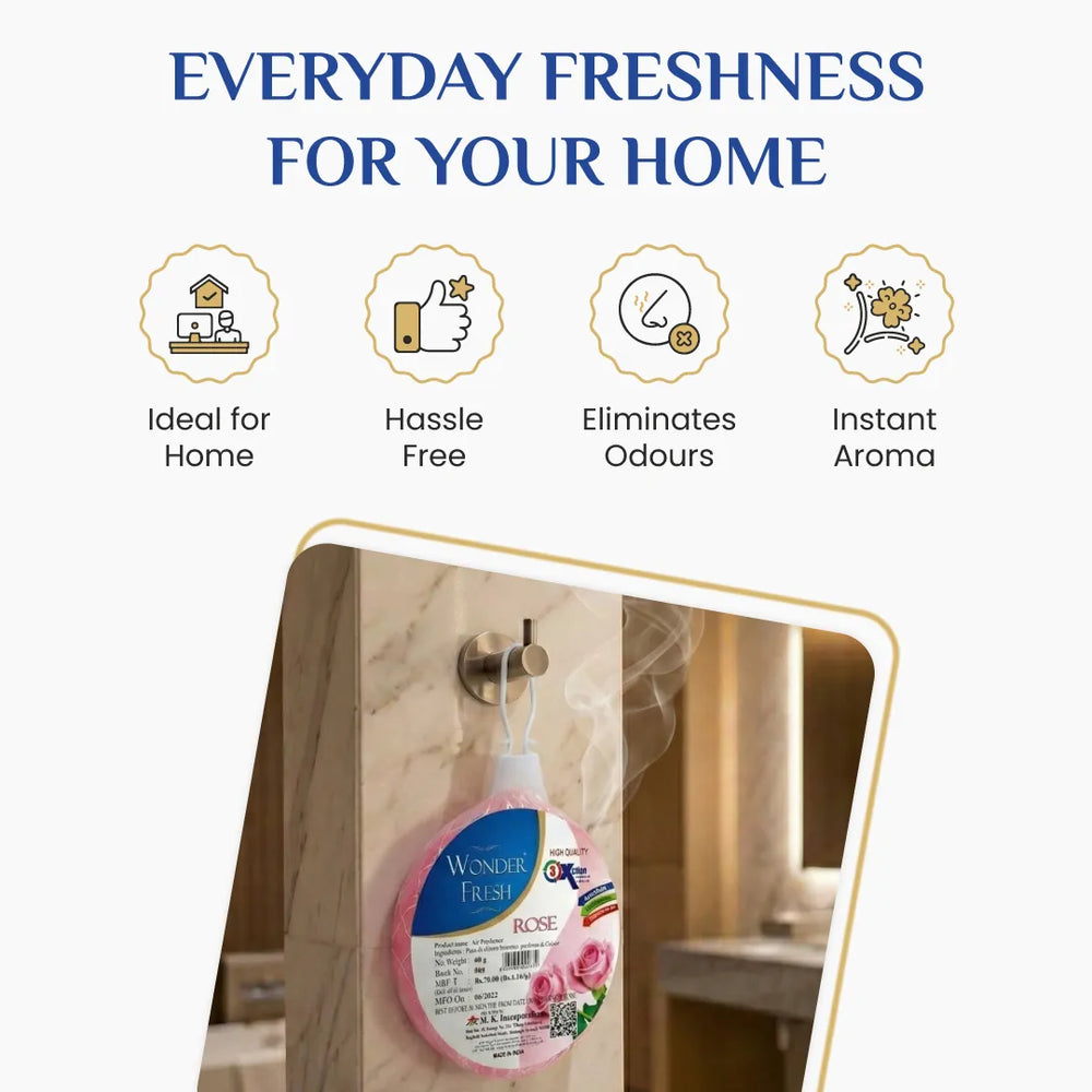 Wonder Fresh Air Freshener Flower - Rose | Toilet Freshener