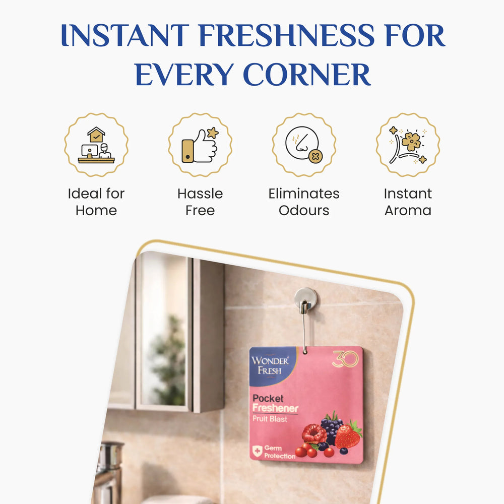 Wonder Fresh Pocket Freshener - Fruit Blast | Car Air Freshener