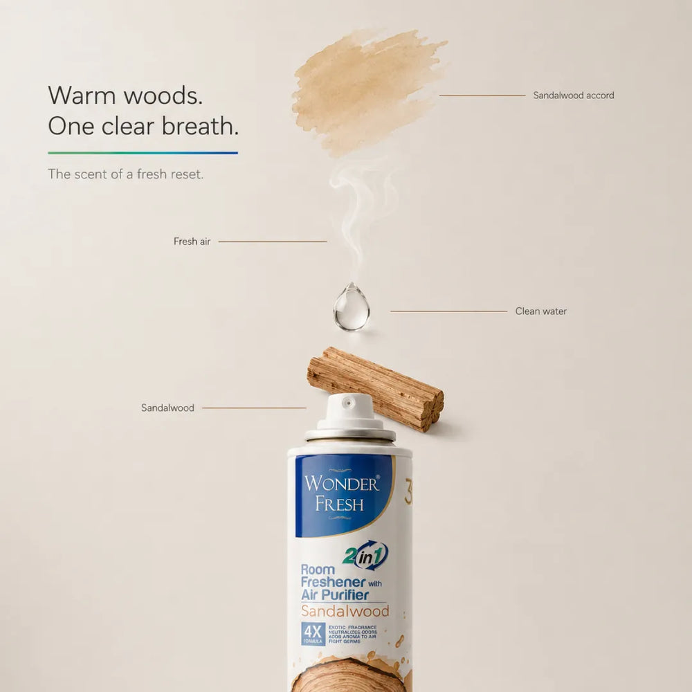 Wonder Fresh Room Freshener Spray - Sandalwood | Air Freshener