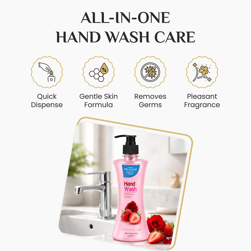 Wonder Fresh Handwash – Strawberry & Rose | Foaming Hand Wash