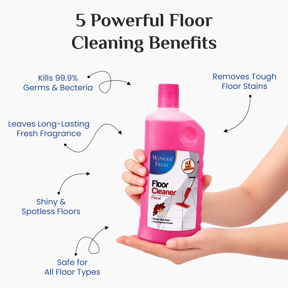 Wonder Fresh Floor Cleaner - Floral | Disinfectant Liquid