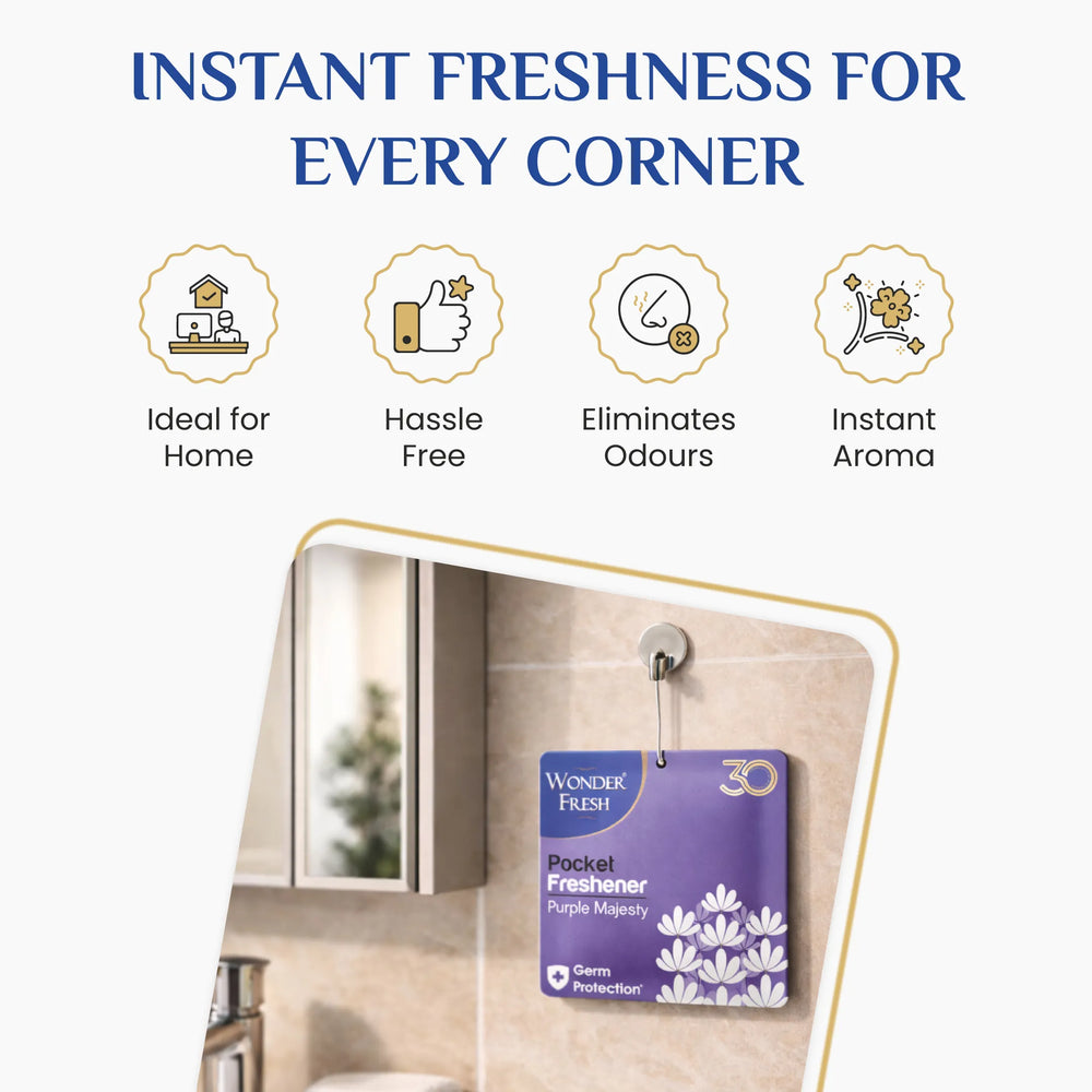 Wonder Fresh Pocket Freshener - Purple Majesty | Car Air Freshener