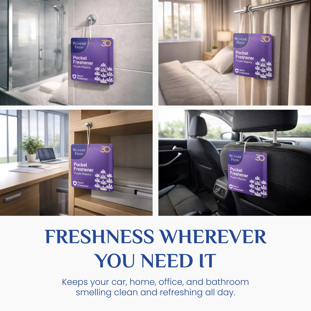 Wonder Fresh Pocket Freshener - Purple Majesty | Car Air Freshener