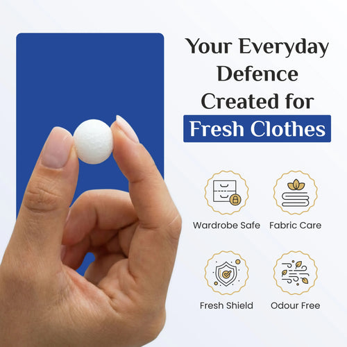Wonder Fresh Naphthalene Balls - White | Moth Repellent Balls