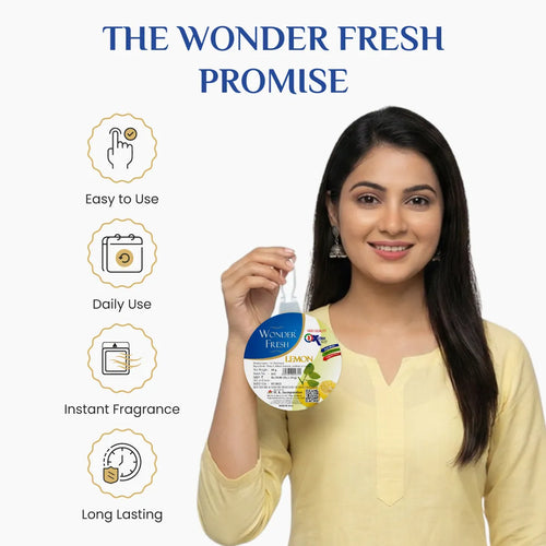 Wonder Fresh Air Freshener Flower - Lemon | Toilet Freshener
