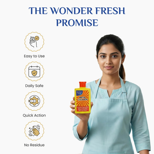 Wonder Fresh Metal Cleaner | Steel & Brass Polish Liquid