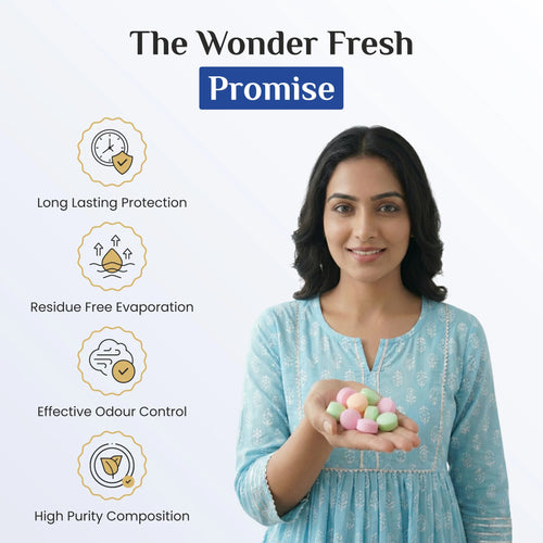 Wonder Fresh Naphthalene Balls - Color | Moth Repellent Balls
