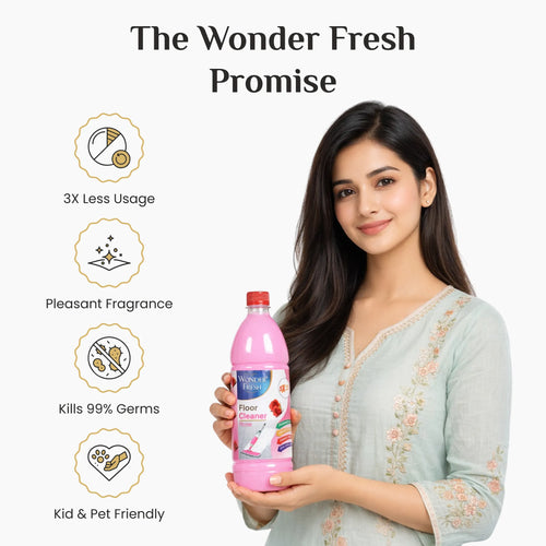 Wonder Fresh Milky Floor Cleaner - Rose | Floor Cleaner Liquid