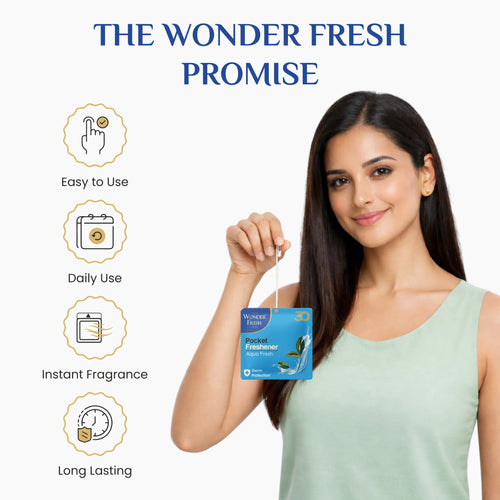 Wonder Fresh Pocket Freshener - Aqua Fresh | Car Air Freshener