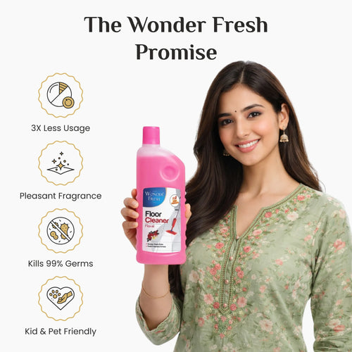 Wonder Fresh Floor Cleaner - Floral | Disinfectant Liquid