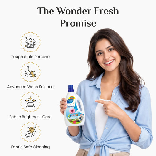 Wonder Fresh Liquid Detergent 500ml | Top & Front Load Laundry Wash