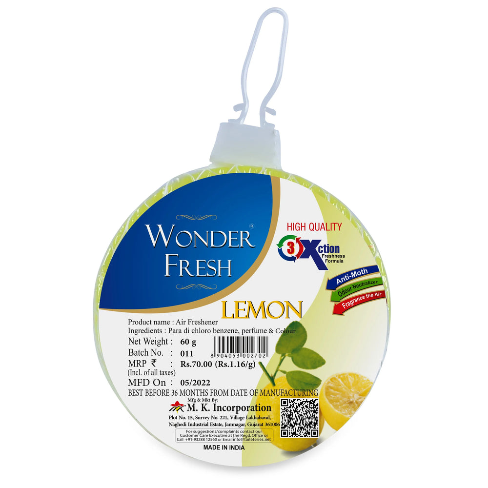 AIR FRESHENER FLOWER-LEMON-60GM-6PCS