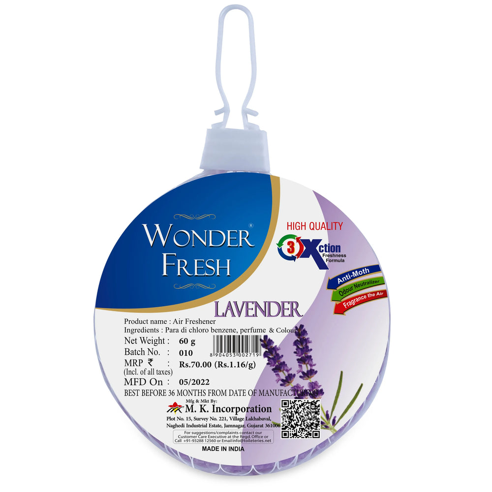 AIR FRESHENER FLOWER-LAVENDER-60GM-6PCS