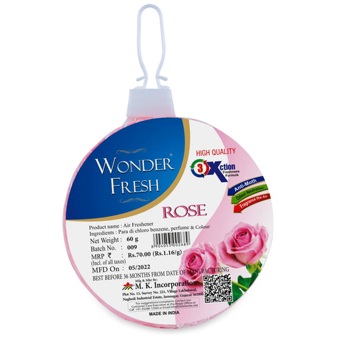 AIR FRESHENER FLOWER-ROSE-60GM-6PCS