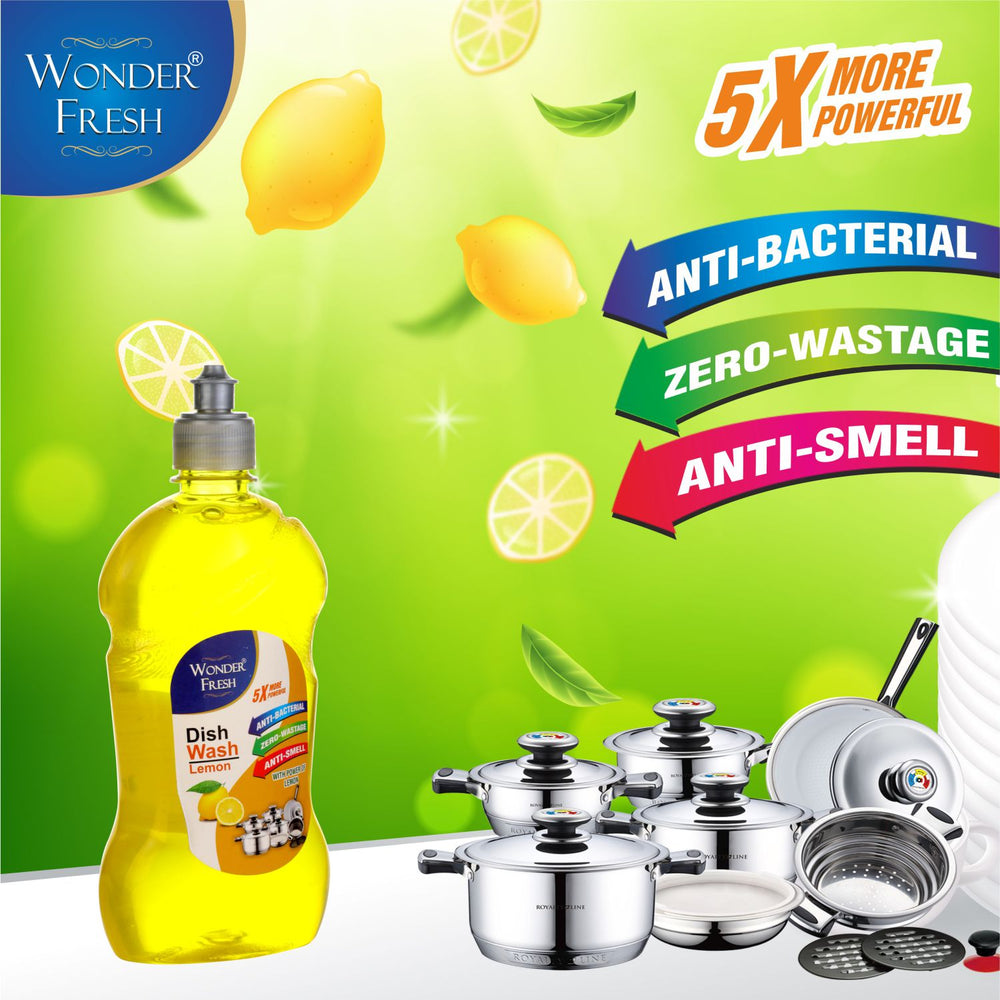 Wonder Fresh Dishwash Gel 500ml | Pack of 2 | Removes Grease Fast