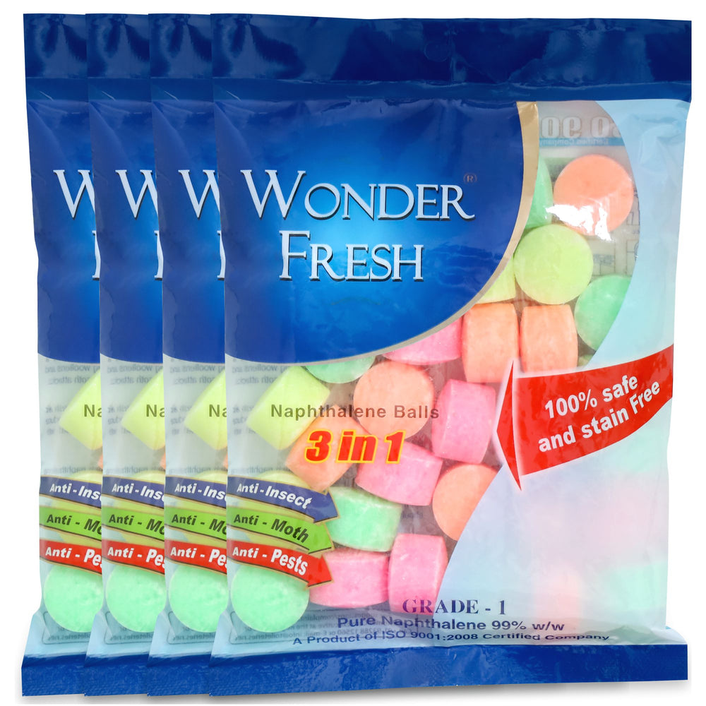 Wonder Fresh Naphthalene Balls 200g Multicoloured | Wardrobe Bathroom Freshener