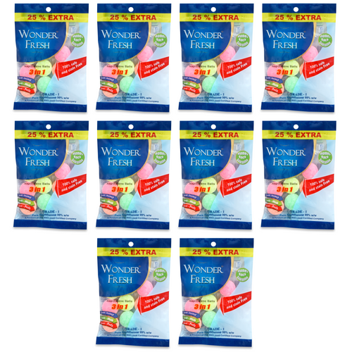 Wonder Fresh Naphthalene Balls 50g | Wardrobe Bathroom Odor Protection | Multicolour