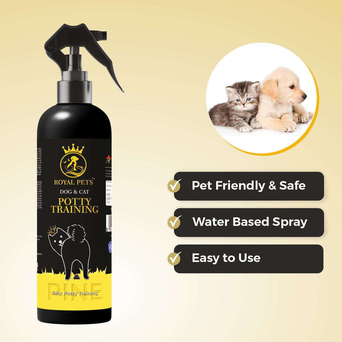 Royal Pets Potty Training Spray for Dog and Cat | Positively Trains Pet Where to Poop and Urinate | 250 ml