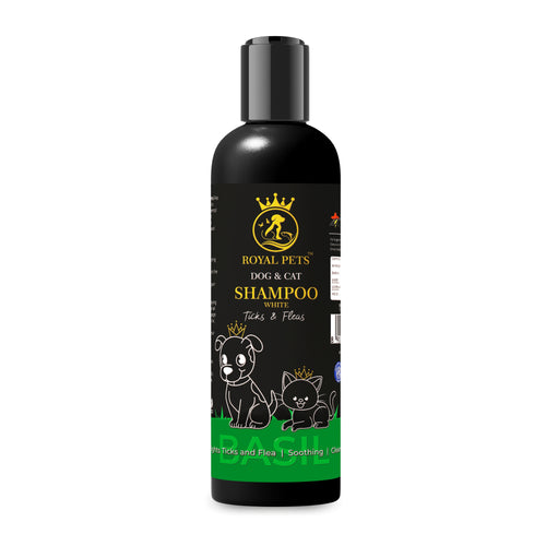 Royal Pets Tick & Flea Shampoo | Anti Itch Dog & Cat Bath Formula for Healthy, Shiny Coat 250 ml