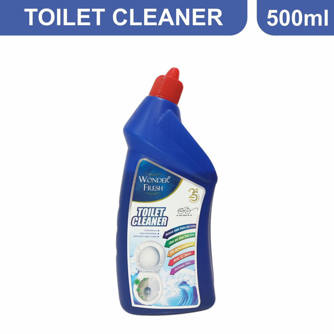 Wonder Fresh Disinfectant Toilet Cleaner Liquid | Tough Stain Removal | Suitable for Toilet Bowls | 500ml