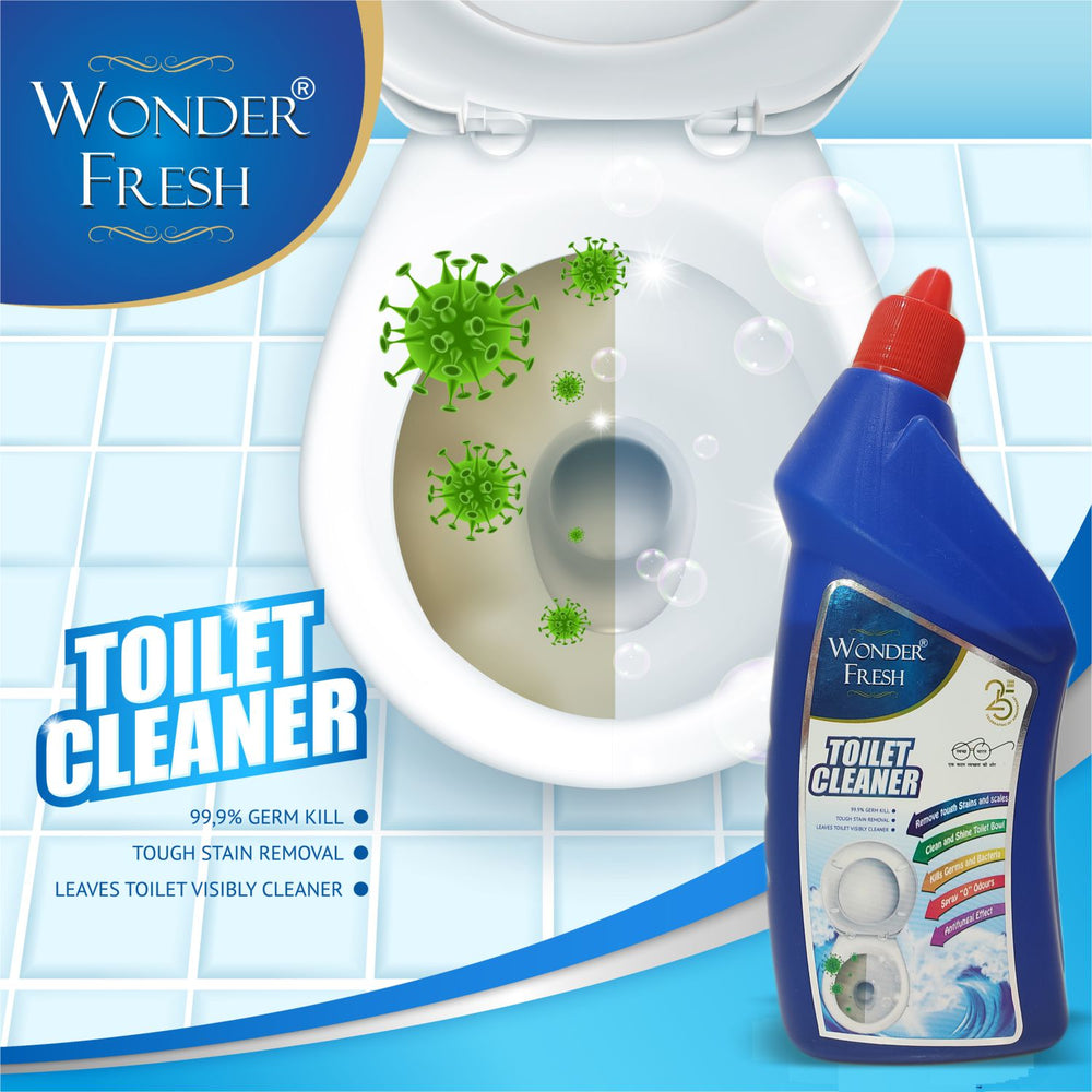 Wonder Fresh Toilet Cleaner 1L | Pack of 2 | Removes Tough Stains
