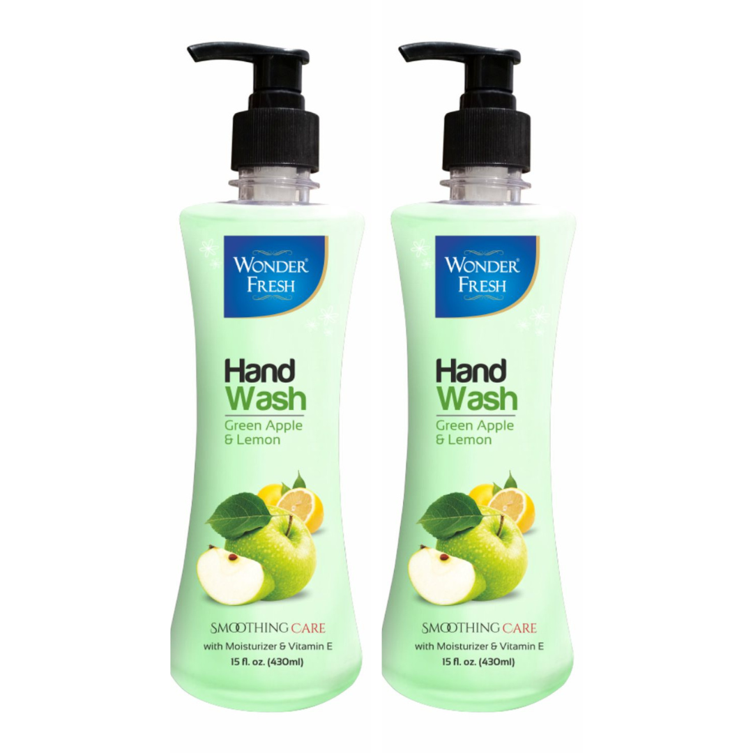 Wonder Fresh Premium Liquid Foam Handwash Bottle with Pump | Moisturizing Foaming Handwash | Soft on Hands | 435ml Pack of 2