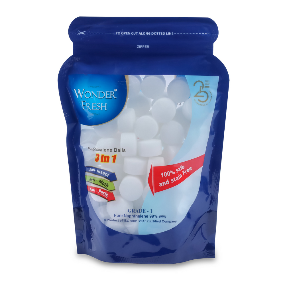 Wonder Fresh Naphthalene Balls 500g | Wardrobe Bathroom Odor Shield