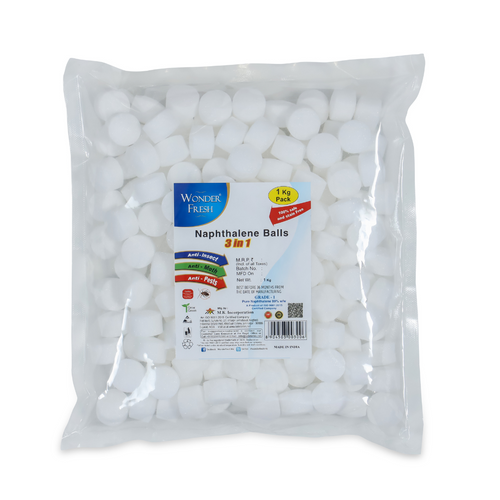 Wonder Fresh Naphthalene Balls 1Kg | Wardrobe Bathroom Odor Control