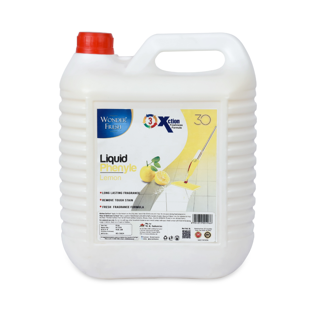 Wonder Fresh Liquid Phenyl - 5 ltr | Suitable for Hospitals, Homes, Offices