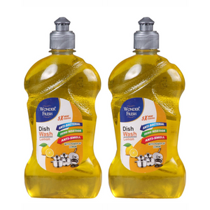 Wonder Fresh Dishwash Gel 500ml | Pack of 2 | Removes Grease Fast
