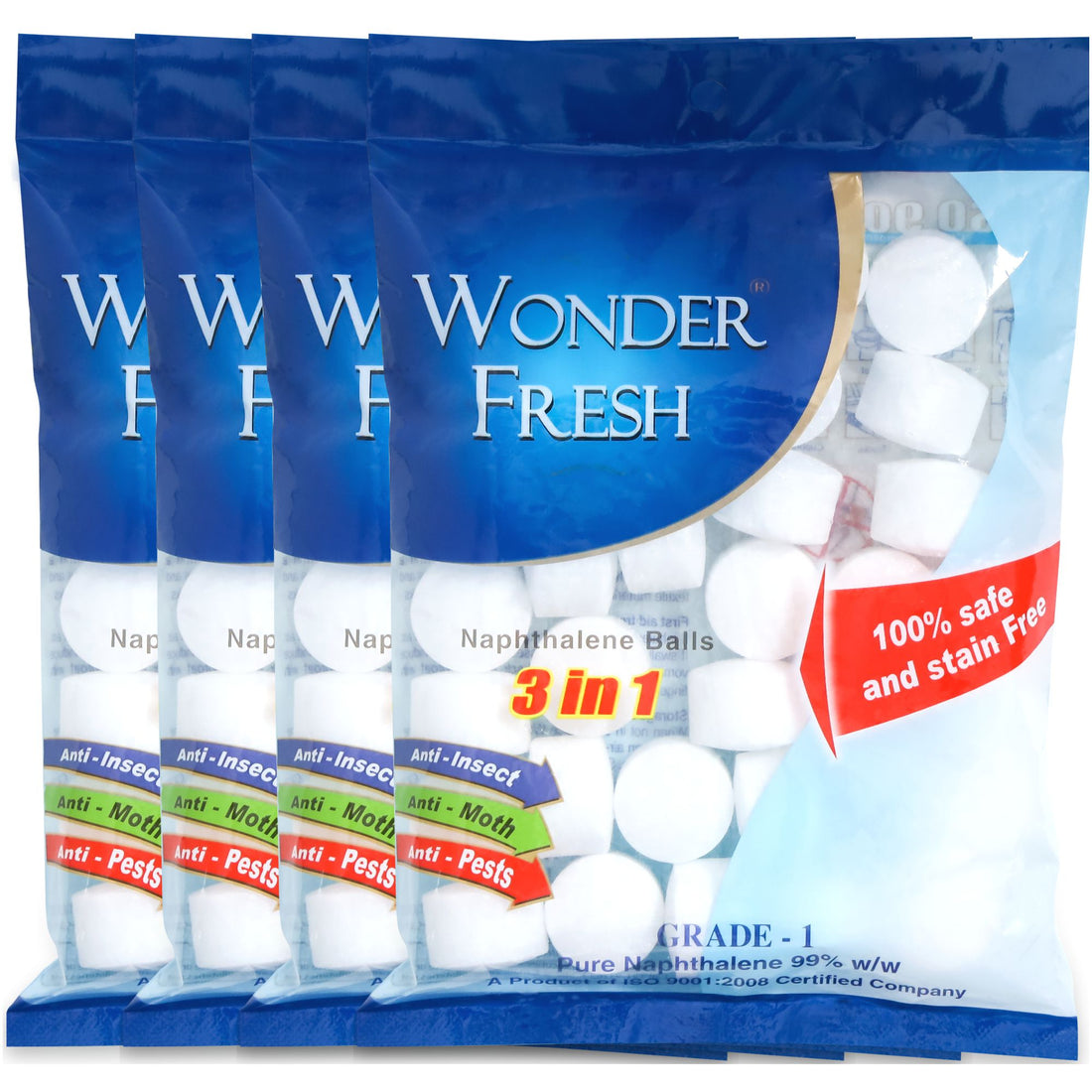 Wonder Fresh Naphthalene Balls 200g | Wardrobe Bathroom Freshener