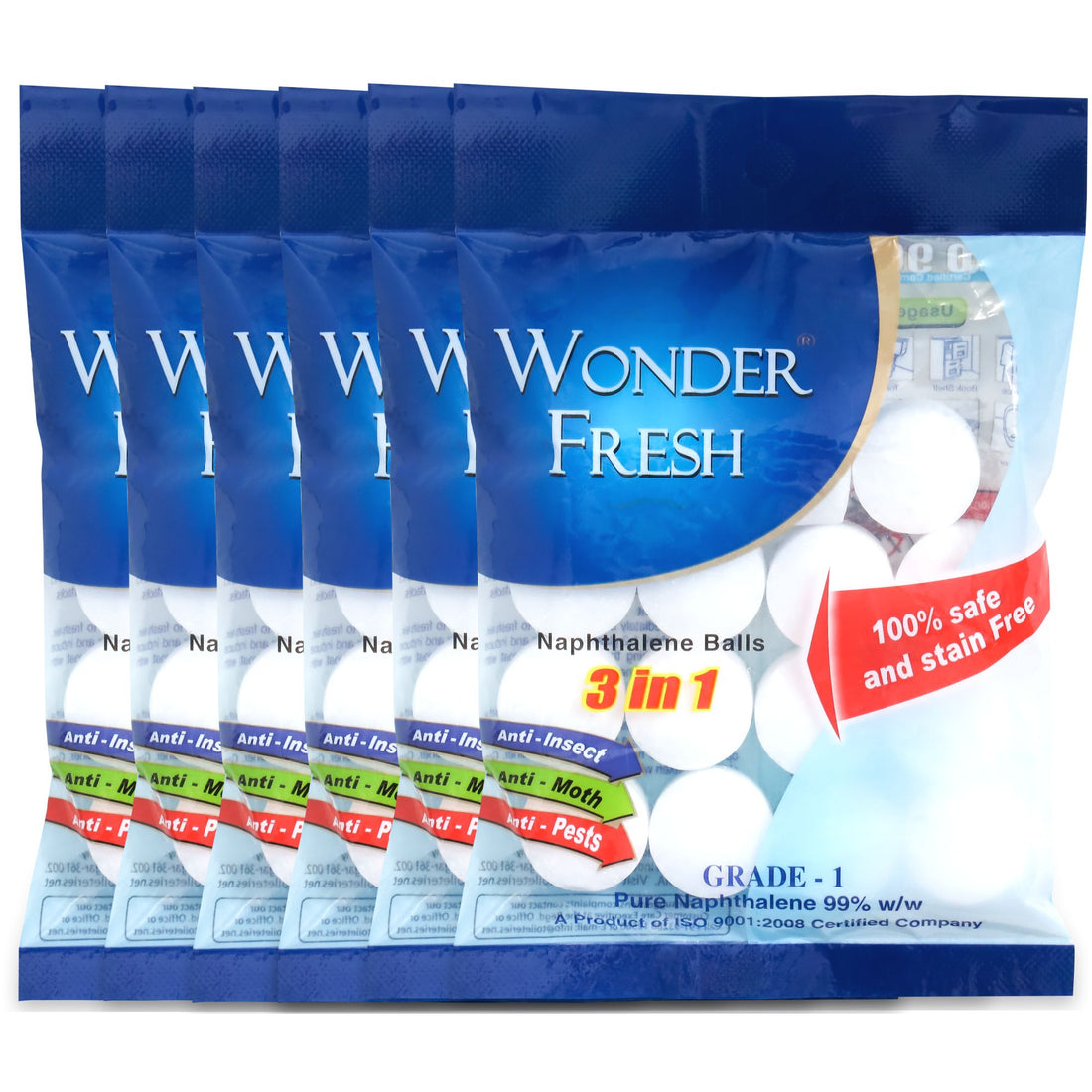 Wonder Fresh Naphthalene Balls 100g | Bathroom Drawer Odor Control